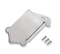 Piezas de Repuesto de Puente de Mandolina de Metal Con Tornillos Para Accesorios Para Instrumentos Musicales(Plata)