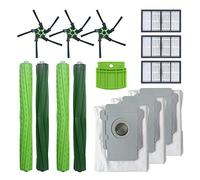 Piezas de repuesto Filtro HEPA Cepillo de rodillo Cepillo lateral Bolsa de polvo Peine deflector para Roomba S9 (9150) S9 Plus (9550) Piezas de reparación del robot aspirador conectado a Wi-Fi