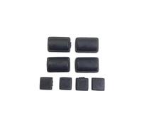 Piezas de repuesto for consola Nintendo WII, almohadilla de goma antideslizante, tapones antipolvo, cubierta de patas con tornillos for Nintendo(Black)