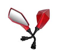 Piezas de repuesto for espejo retrovisor motocicleta, scooter, bicicleta eléctrica, auxiliar marcha atrás, accesorios modificados Espejos Moto(Red)