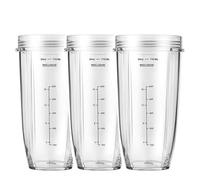 Piezas De Repuesto For Licuadora De Vasos De Licuadora De 24Oz, Compatibles Con Ninja, Serie Auto-IQ BL450/480 BL682 BL2012 BN801, 3 Uds.