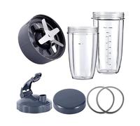 Piezas De Repuesto for Licuadoras De 600 W/900 W/PRO: Cuchilla Extractora Y Vasos Enormes De 32 Oz Y Vasos Enormes De 24 Oz