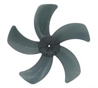 Piezas de repuesto gruesas de 5 cuchillas para ventiladores de mesa de pie de 12, 14, 16 pulgadas, componentes de plástico PP silenciosos, color gris, paquete de 3 (14 pulgadas, 350 mm)