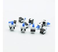 Piezas de repuesto Interruptor basculante 10 piezas 8X8 mm Tapa azul Mini autobloqueo/tipo reinicio botón cuadrado 8 * Micro(Self-locking)