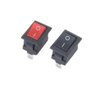 Piezas de repuesto Interruptor de botón 1/5 uds/lote KCD1 15 x 10 mm 2 PIN a balancín para barco SPST Snap-in on Off Posición microinterruptor 3 A/250 V Mini momentáneo zgd (Rot,5 unidades)