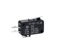 Piezas de repuesto Interruptor límite Microinterruptor Interruptores recorrido Plata Autorreinicio momentáneo V-15 V-151 V-152 V-153 V-154 V-155 V-156-1C25(V-151-1c25)