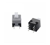 Piezas de repuesto Interruptores industriales 10PCS Mini interruptor botón pulsador 6Pin Push Tactil Power Micro Switch Autobloqueo Botón encendido/apagado Interruptor enganche 8.5X8.5mm .5 * Plata