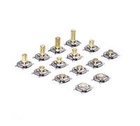 Piezas de repuesto Interruptores industriales 5.2 * Alto 1.5-6.0 Interruptor táctil 4 PIN Metal 12V Micro interruptor botón pulsador pies cobre(H-1.7plastic)