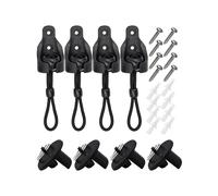 Piezas de Repuesto, Kit de Cuerda Elástica para Persiana Enrollable y Amarres para Persiana Enrollable de Exterior, Paquete de 4