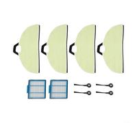 Piezas de repuesto para aspiradora robot, almohadillas de microfibra y cepillos laterales para Shark RV2001WD, AV2001WD, RV2002WD, RV2000WD