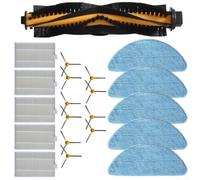 Piezas de repuesto para aspiradora robot compatibles con Aeno ARC0002S ARC0003S RC2S RC3S - Cepillo de rodillo principal cepillos laterales para filtros HEPA, kit de paños de fregona (B)