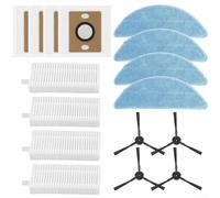 Piezas de repuesto para aspiradora robot, filtro, paño de fregona, bolsa de polvo, kit de cepillo lateral para ILIFE V9 Pro, G9 Pro, limpiador de vaciado automático, rendimiento duradero, hogar de