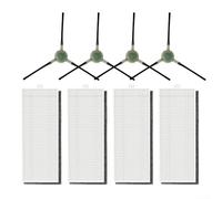 Piezas de repuesto para aspiradora robot Lefant M2 Pro M2S Pro, para filtro HEPA y kit de cepillo lateral, limpieza de esquinas para cepillos de barrido de bordes, juego de mantenimiento para polvo