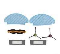 Piezas de repuesto para aspiradora robot N10 y N10 Plus, juego de 2 paños de cocina, 1 cepillo de rollo, 2 filtros, 2 cepillos laterales para un rendimiento consistente