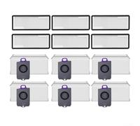 Piezas de repuesto para aspiradora robot Narwal Flow, paquete de 6 filtros HEPA, bolsas de polvo de filtración de alta liminación de pelo de mascotas, fácil de instalar, compatible con
