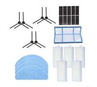 Piezas de repuesto para aspiradora robot para ILIFE V5S V5 V3S Pro, kit de accesorios de 26 piezas con cepillos laterales, paños de fregona lavables, filtros de alta eficiencia y tiras de pasta para