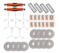 Piezas de repuesto para aspiradora robot para Xiaomi Mijia B116 X20 Plus, kit de accesorios con cepillo de rodillo principal, cepillos laterales, bolsas de polvo y almohadillas lavables para trapeador