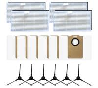 Piezas de repuesto para Cecotec para Conga 7690 para aspiradora M20 - 6 cepillos laterales, 4 filtros y kit de 6 bolsas de polvo