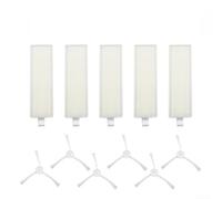 Piezas de repuesto para cepillos laterales Tefal Explorer 60 RR7455 7447-6 y kit de 5 filtros, accesorios de limpieza de alta eficiencia para robot aspirador esquinas profundas