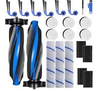 Piezas de repuesto para ECOVACS DEEBOT X12S OmniCyclone / X12 OmniCyclone | Incluye 2 cepillos principales, 4 filtros HEPA, 3 trapeadores con rodillo, 6 cepillos laterales, 6 filtros de esponja
