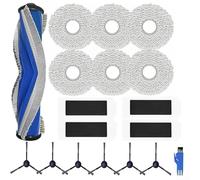 Piezas de repuesto para Ecovacs para aspiradoras robot Deebot T30S/T30 PRO Omni/ T30S Combo/M12 Pro, incluye 1 cepillo principal, 4 filtros, 6 almohadillas de fregona, 6 cepillos laterales