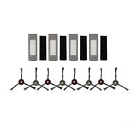 Piezas de repuesto para Ecovacs para deebot para ozmo 920 N8 Pro+ N10 Plus - Kit de cepillo lateral de filtro conjunto de accesorios robot aspirador repuestos negro 12 piezas