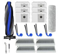 Piezas de repuesto para ECOVACS para DEEBOT X12 OmniCyclone/X12 Pro/T90, kit con cepillo principal, rodillo de fregona, 4 cepillos laterales, 4 filtros HEPA, 6 bolsas de polvo, 2 herramientas