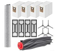 Piezas de repuesto para Eufy para omni S1 para Pro: cepillo de rodillo principal, filtros de fregona, kit de bolsas de polvo para barrido de bordes, madera dura para azulejos, laminado, ABS, limpieza
