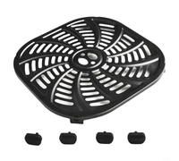 Piezas de repuesto para freidora de aire, bandeja para parrilla AF300UK Dual para zona con esquinas protectoras de 22,6 cm