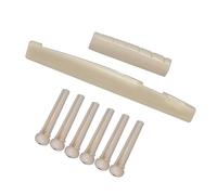 Piezas de repuesto para guitarra portátil de 6 cuerdas para guitarra, pasador de puente para silla de montar, tuerca acústica, accesorios de guitarra de plástico