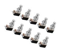 Piezas de repuesto para guitarras 10 Uds Interruptor De Pie Momentáneo De Tacto Suave Interruptor De Pie De 2 Pines Para Pedal De Efecto De Guitarra
