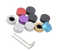 Piezas de repuesto para guitarras 10 Uds Pedal de Guitarra interruptor de pie tapa de uñas de pie con efecto Guitarra de aluminio