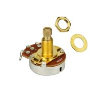 Piezas de repuesto para guitarras 10 Uds. Potenciómetro De Bajo Chapado En Oro A250K/A500K/B250K/B500K Eje Largo Macetas De 18MM (Color : A500K)