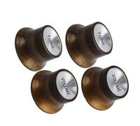 Piezas de repuesto para guitarras 4 Uds. Perillas De Velocidad De Control De Guitarra Marrón 2 Tonos 2 Perillas De Sombrero De Copa De Volumen Para Piezas De Guitarra Estilo For LP
