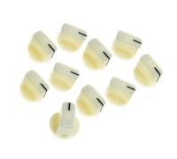 Piezas de repuesto para guitarras Blanco Envejecido 10 Piezas Perillas De Pedal De Efecto De Guitarra Perilla De Puntero Perilla De Potenciómetro De Eje De 6,4 Mm Para Macetas