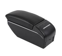 Piezas De Repuesto para Hyundai para Accent Reposabrazos Caja Reposacodos Consola Central Almacenamiento Interior con USB Reposabrazos Central Caja(Fiber Black Line)