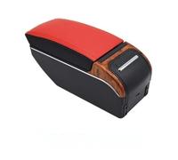 Piezas De Repuesto para Hyundai para Accent Reposabrazos Caja Reposacodos Consola Central Almacenamiento Interior con USB Reposabrazos Central Caja(A-Black Red Panel)