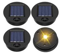 Piezas de repuesto para lámparas solares, 4 x φ8,5 cm, lámpara solar de repuesto, lámpara de panel solar, pieza de repuesto para farolillos solares, tapa de farol solar, luces solares de jardín y