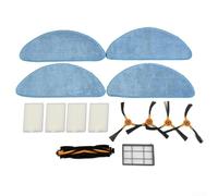 Piezas de repuesto para robot aspirador RC3S RC2S 4 almohadillas de fregona, 4 cepillos laterales, 1 cepillo principal, 4 filtros, 1 accesorio de filtro primario KitAENO RC3S RC2S