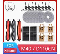 Piezas de accesorios para Robot aspirador Xiaomi X20 Max / D109GL, cepillo principal, Cepillo Lateral, filtro Hepa, paño de mopa, reemplazo de bolsa de polvo Combination Pack 2