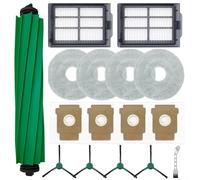 Piezas de repuesto para Roomba Plus 405 para aspiradora combo - Kit de reposición que incluye filtros HEPA cepillo de goma almohadillas para fregona (A)