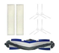 Piezas de repuesto para Rowenta-ZR740003 Explorer 60 Series Accesorios de aspiradora robótica, 1 cepillo de rodillo, 2 filtros, 4 kits de repuesto de cepillos laterales