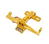 Piezas de Repuesto para Suzuki GSXR 600 750 1000 GSX R para Hayabusa GSX1300R GSX650F GSX-R Moto Portamatrículas Traseras Ajustables Piezas modificación(Gold)
