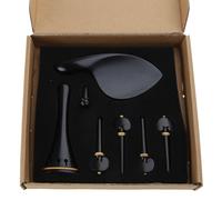 Piezas de repuesto para violín 4/4, juego de accesorios para violín con tablero de cuerda de tracción, clavijas de afinación, Kit de accesorios para mentonera, afinador para principiantes