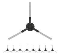 Piezas de repuesto para Xiaomi para aspiradora robot MIJIA B116 X20 Plus, juego de cepillos laterales negros, cerdas en ángulo para limpieza profunda de bordes (8 piezas)