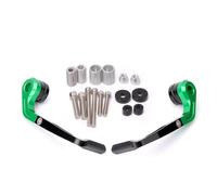 Piezas de Repuesto para Yamaha YZF R1 R3 R6 R15 R25 R7 R125 Universal Motocicleta CNC Aluminio Manillar Protector De Palancas Piezas modificación(Green)