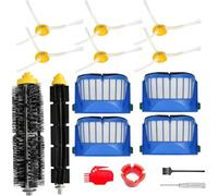 Piezas de repuesto y accesorios para iRobot Roomba 600 Series 691 670 615 676 639 621 679 692 675 677 671 694 614 accesorio de aspiradora robótica, 1 cepillo principal, 4 filtros, 6 cepillos laterales