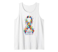 Piezas de Rompecabezas de Cinta de concienciación sobre el Autismo Camiseta sin Mangas