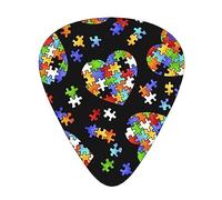 Piezas de rompecabezas de concienciación sobre el autismo, púas de guitarra eléctrica de bajo de alta calidad, púas de guitarra para una experiencia musical inigualable