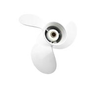 Piezas de servicio Hélice blanca de aluminio Aplicable a 9.9HP 15HP fuera de borda, 3, 8 dientes de spline, 9-1/4x12, rotación derecha, marina